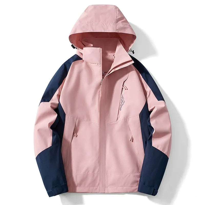 Men's Outdoor Jacket – Water-Resistant – Adjustable Hood – Zippered Pockets – Regular Fit
