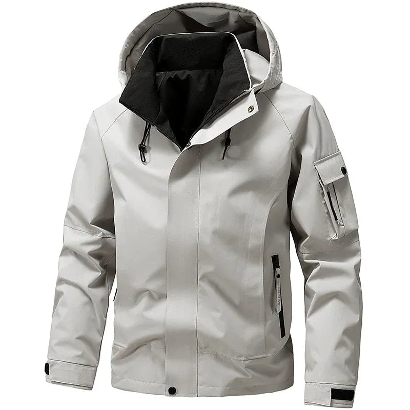 Men’s Jacket – Regular Fit – Weather Resistant – Hooded with Storm Flap and Pockets