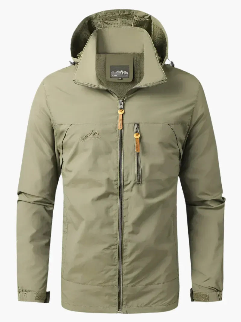 Men’s Hiking Jacket – Windproof Waterproof – Regular Fit – Hooded with Zipper Pockets