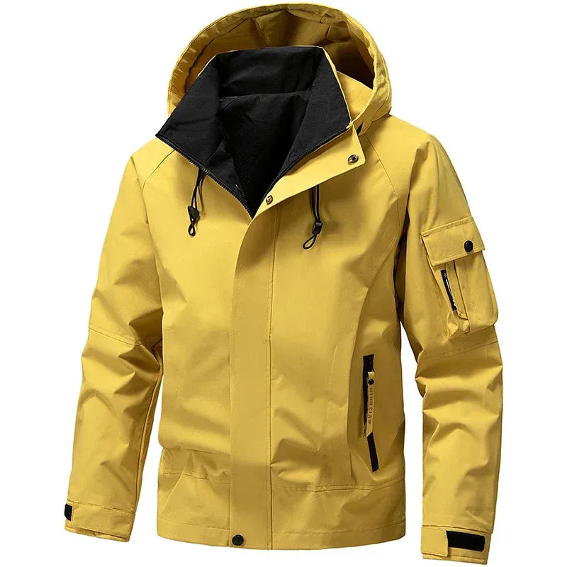 Men’s Jacket – Regular Fit – Weather Resistant – Hooded with Storm Flap and Pockets