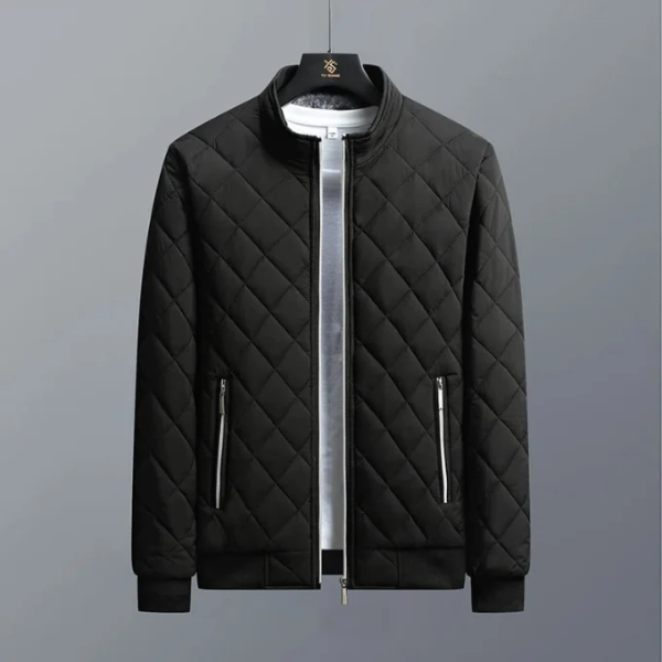 Men’s Quilted Jacket – Regular Fit – Windproof Water-Resistant – Zipped Pockets