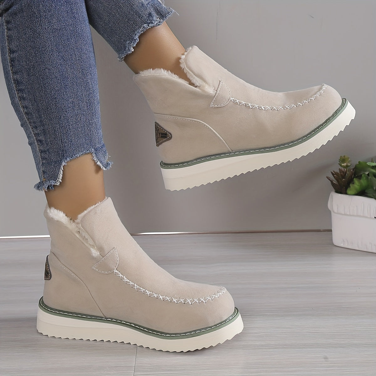 Women's Ankle Boots - Lace-Up Design - Warm Lined Comfort Wear