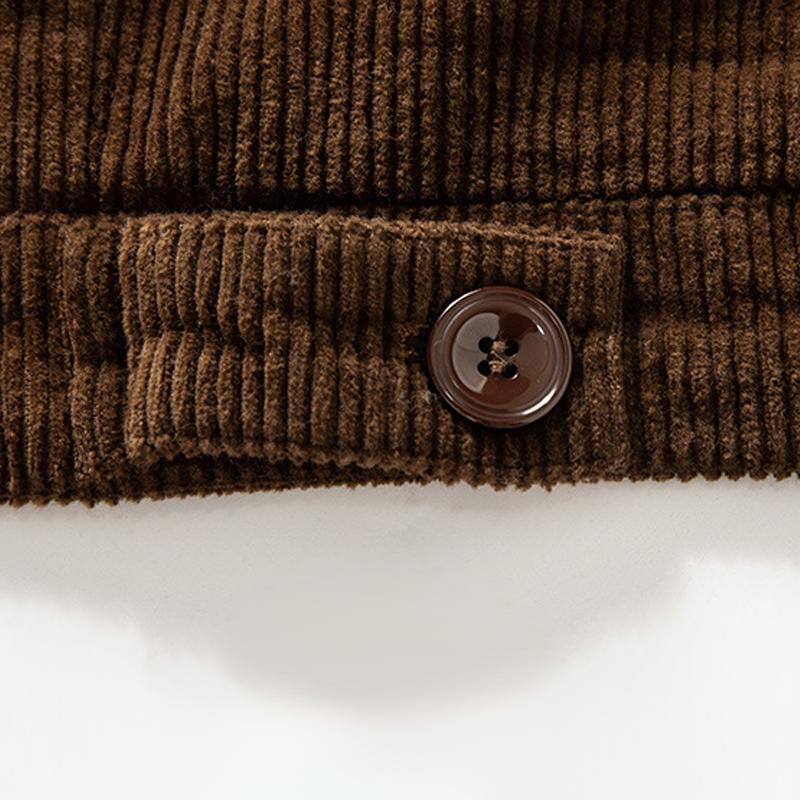 Men’s Casual Jacket – Corduroy Outer – Fleece Lining – Relaxed Fit – Button-Up Style