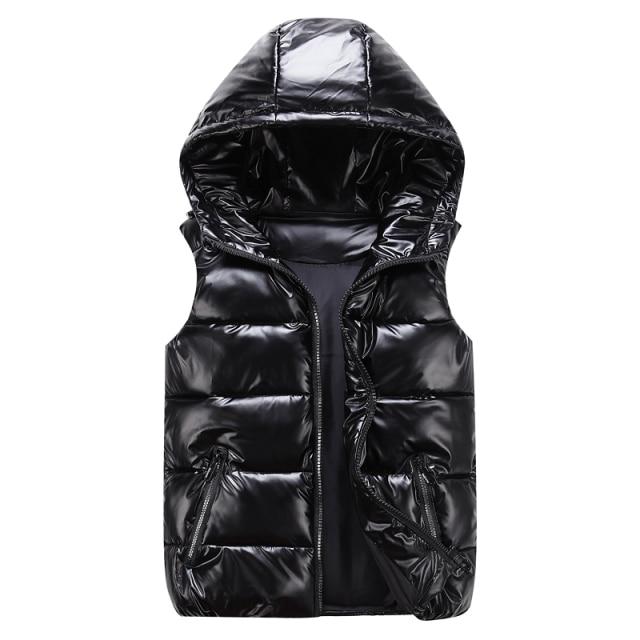 Men’s Sleeveless Puffer Vest – Quilted Hooded Design – Regular Fit – Outdoor Casual